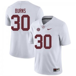 NCAA Men's Alabama Crimson Tide #30 Ryan Burns Stitched College 2018 Nike Authentic White Football Jersey XD17N38JA